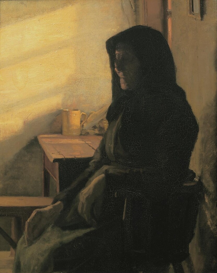 1785999354455431.jpg 房间里的一位盲女A blind woman in her room