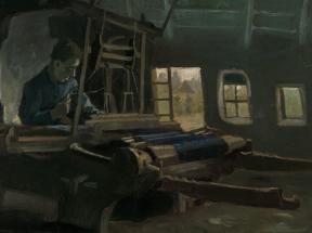 织布机与织工Loom with weaver（61x93cm）