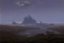 海滨的岩石礁