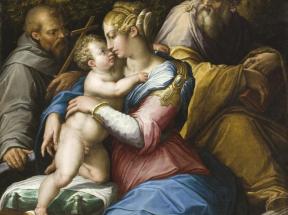 风景中的圣家族与圣弗朗西斯Holy Family with Saint Francis in a Landscape